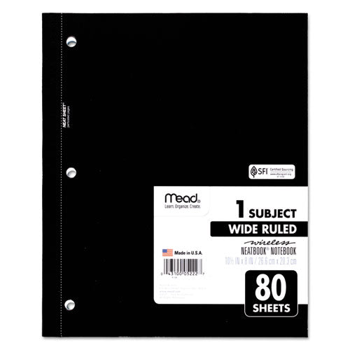 NOTEBOOK,WIRELES, 80SH