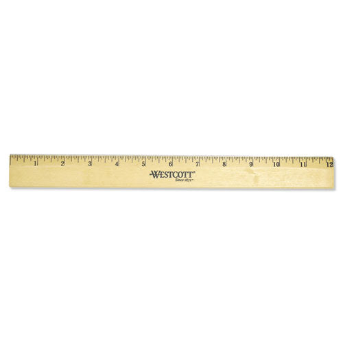 RULER,WOOD,12IN,SGL EDGE