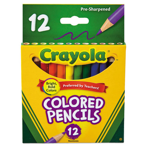 PENCIL,CRAYOLA,SHRT,12/ST