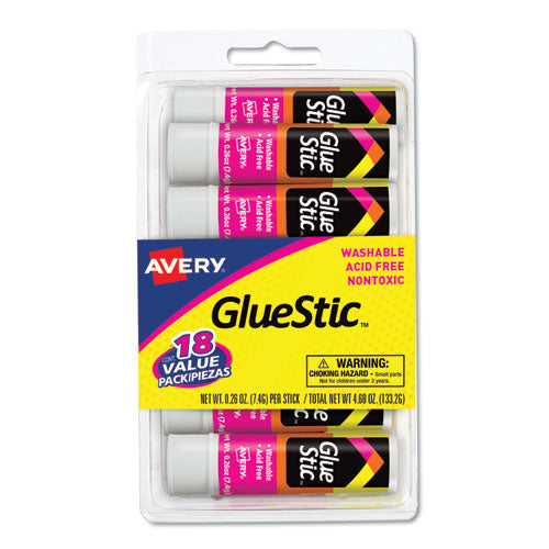 GLUE,STIC,.26OZ,18/PK,WHT