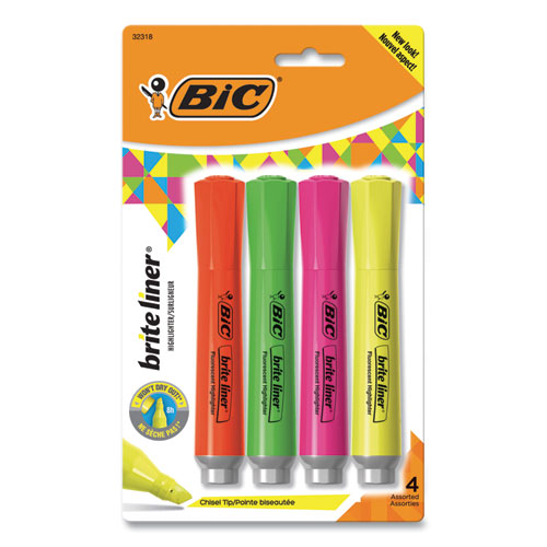 HILIGHTER,BRITE,4/ST,AST