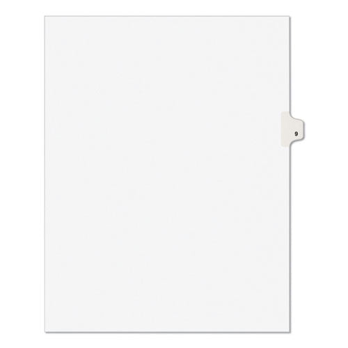 INDEX,LTR,SIDE9,25/PK,WHT