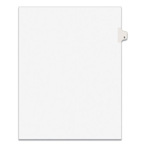 INDEX,LTR,SIDE5,25/PK,WHT