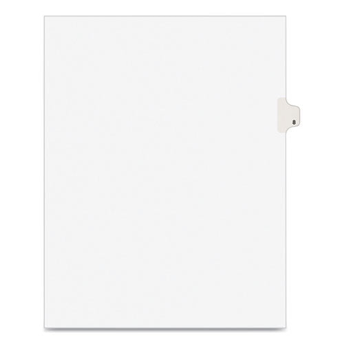INDEX,LTR,SIDE8,25/PK,WHT