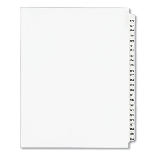 INDEX,SIDE TAB 176-200WHT