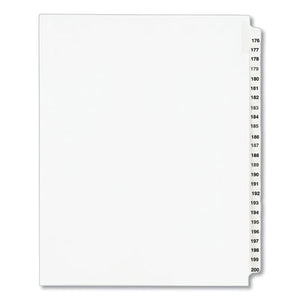 INDEX,SIDE TAB 176-200WHT