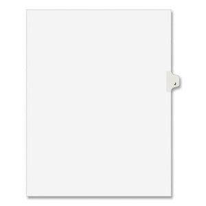 INDEX,SDE TAB J 25/PK,WHT