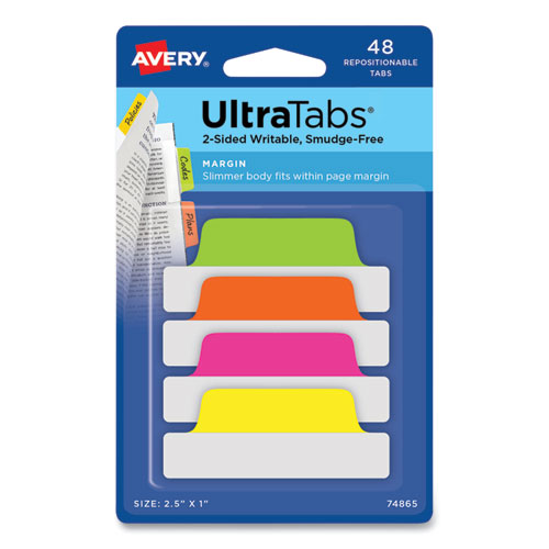 Durable, repositionable and reusable tabs are writable on both sides ...