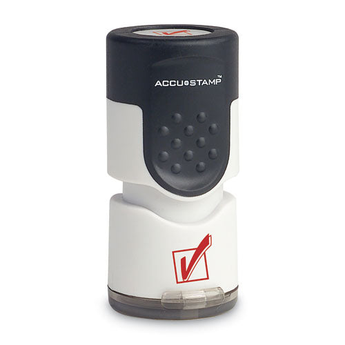 Attached flip-open lid keeps surfaces clean and prolongs stamp life. Re ...