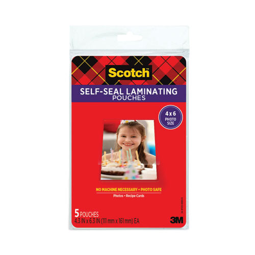 POUCH,LAM,4X6,GLOSSY,5PK