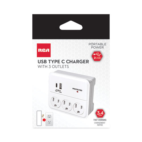 SURGE,3 OUTLET,WH