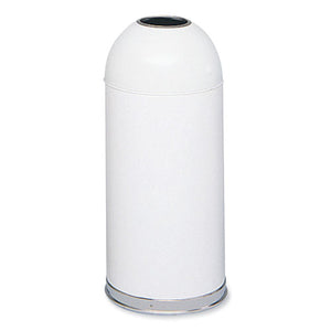 WASTEBASKET,DOME OPEN WHT
