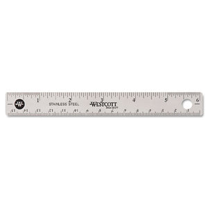 RULER,STAINLSS STEEL,6IN