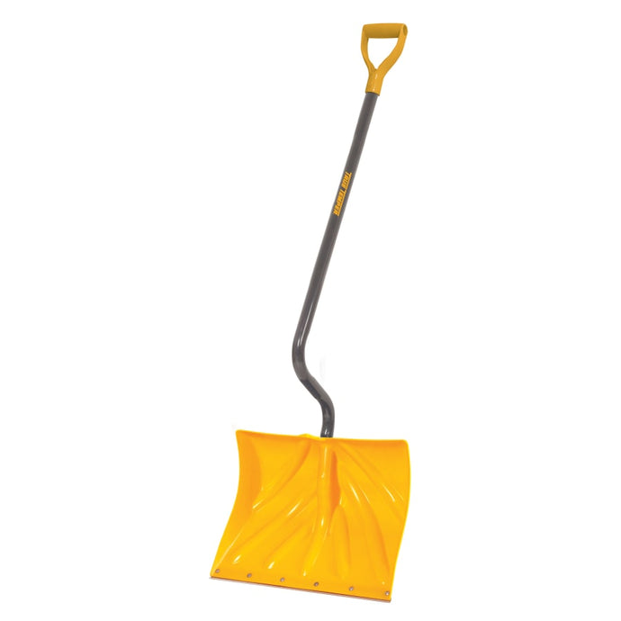 Poly Combo Ergonomic Handle Snow Shovel, 13-1/2 in L x 18 in W Blade, 36 in L Steel Handle