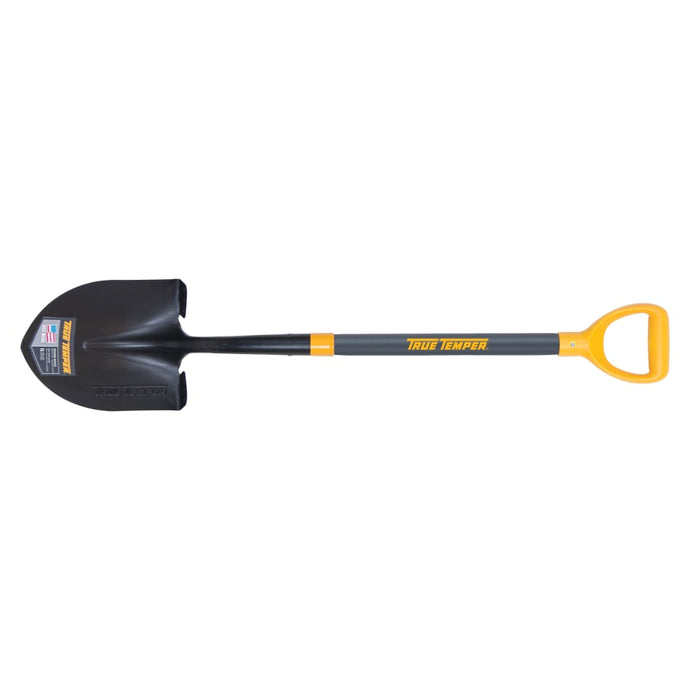 Forged Round Point Shovels with D-Top, 11 1/2 in x 9 in