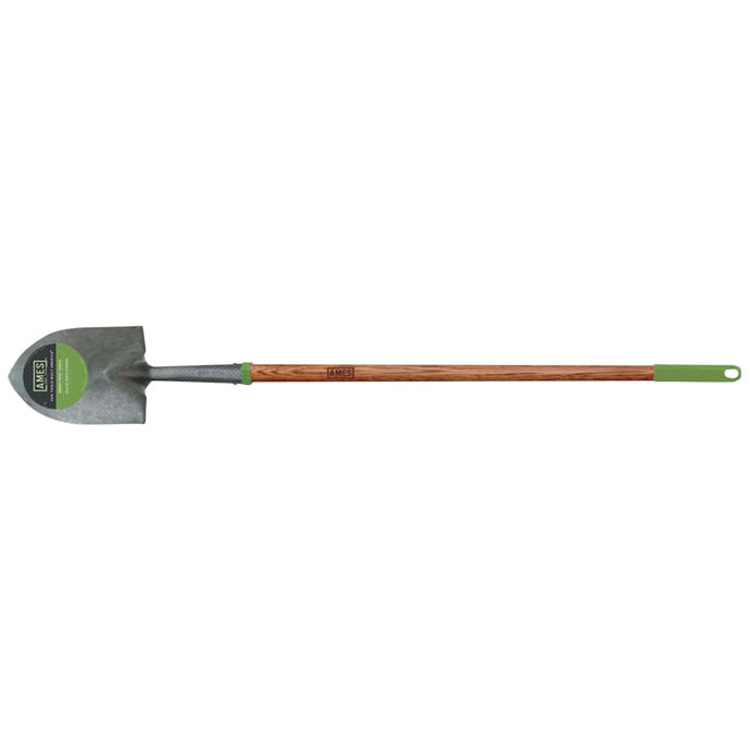 Long Handle Round Point Floral Shovels, 8 1/4in x 6in, Wood Comfort Grip Handle