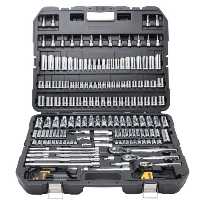 192 Piece Mechanics Tools Set, 1/2in; 1/4in; 3/8in Drive, 6 Point, Inch/Metric
