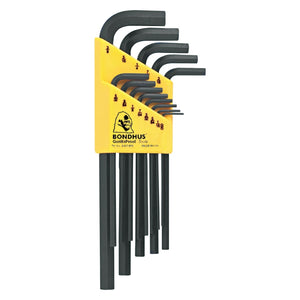 Hex L-Wrench Key Sets, 13 per holder, Hex Tip, Inch