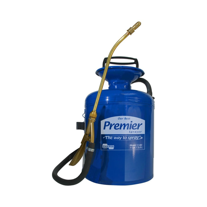 Premier Pro Tri-Poxy Steel Sprayers, 1 gal, 12 in Extension, 42 in Hose, Blue