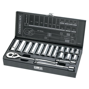 18 Piece Mechanic's Tool Sets, 3/8 in, SAE