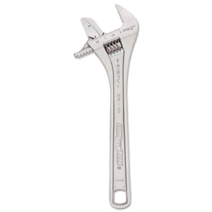Adjustable Wrenches, 12.32 in Long, 1.77 in Opening, Chrome