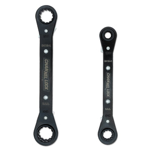 2 pc 4-in-1 Ratcheting Box Wrench Set, Metric