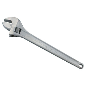 Chrome Adjustable Wrenches, 18 in Long, 2 1/16 in Opening, Chrome