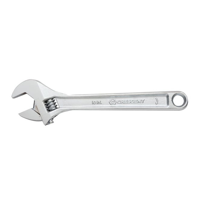 Adjustable Chrome Wrenches, 10 in Long, 1 5/16 in Opening, Chrome