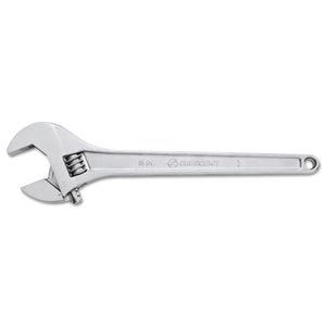 Adjustable Chrome Wrenches, 15 in Long, 1 11/16 in Opening, Chrome