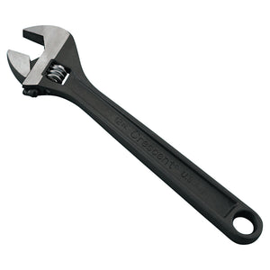 Black Phosphate Adjustable Wrenches, 12 in Long, 1 1/2 in Opening, Black