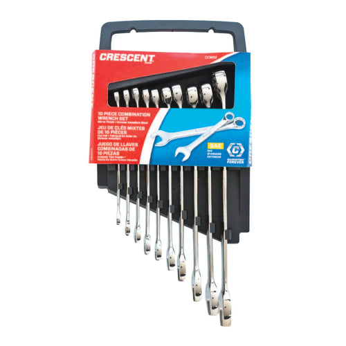 10 Piece SAE Combination Wrench Sets, 12 Points, SAE