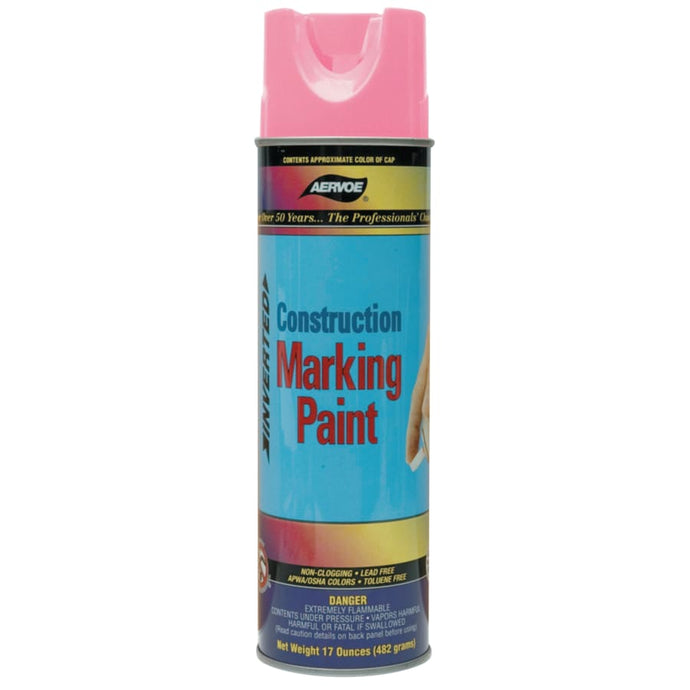 Construction Marking Paints, 20 oz , Fluorescent Pink