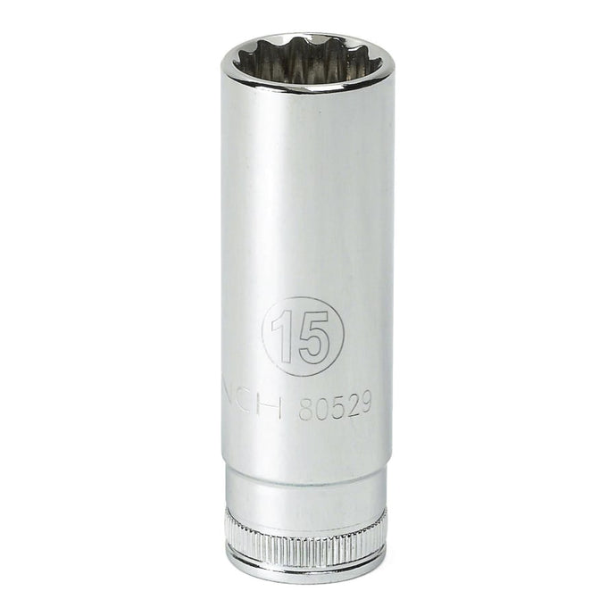 3/8 in Drive 6 and 12 Point Metric Deep Length Sockets, 11 mm Tip, 6 Pts