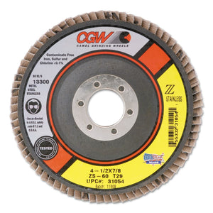 Type 1 Cut-Off Wheel, 4 in Dia, 1/16 in Thick, 5/8 in Arbor, 36 Grit
