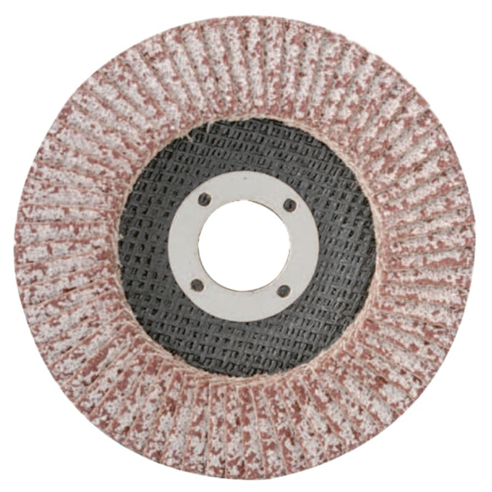 Aluminum Reg T27 Flap Disc, 4-1/2 in dia, 36 Grit, 7/8 Arbor, 13,300 RPM