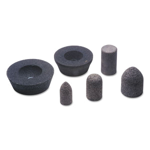Resin Cones and Plugs, Type 17, 2 in Dia, 3 in Thick, 24 Grit, Aluminum Oxide