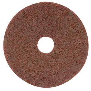Surface Conditioning Disc, Hook & Loop w/ Arbor Hole, 4 1/2 in, 12000rpm, Maroon