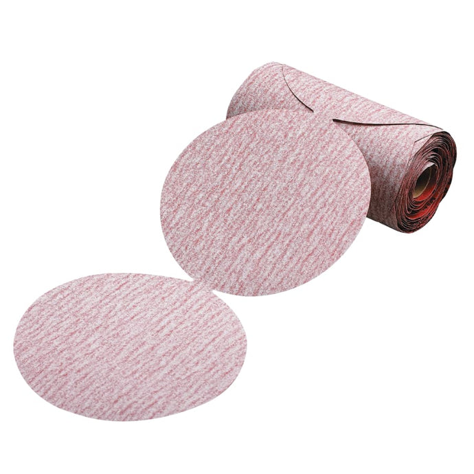 Premier Red Aluminum Oxide Dri-Lube Paper Discs, 5 in Dia., P100 Grit, Roll