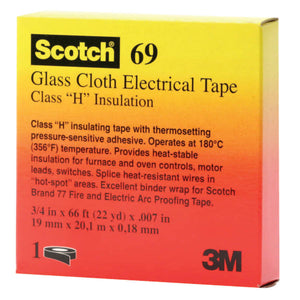 Scotch Glass Cloth Electrical Tapes 69, White
