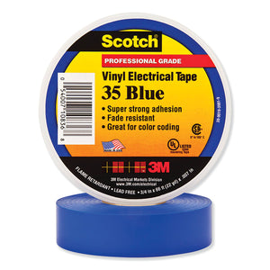 Scotch Vinyl Electrical Color Coding Tapes 35, Blue