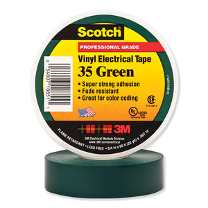 Scotch Vinyl Electrical Color Coding Tapes 35, Green