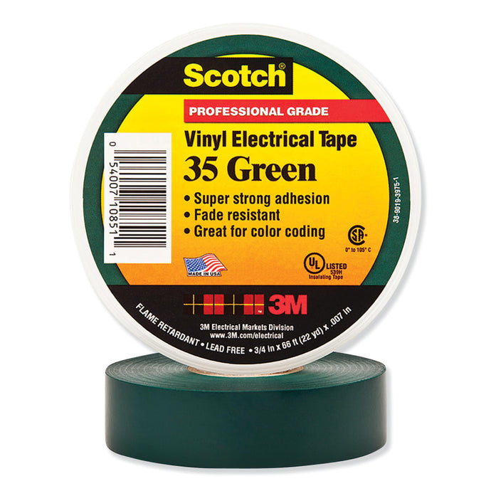 Scotch Vinyl Electrical Color Coding Tapes 35, Green