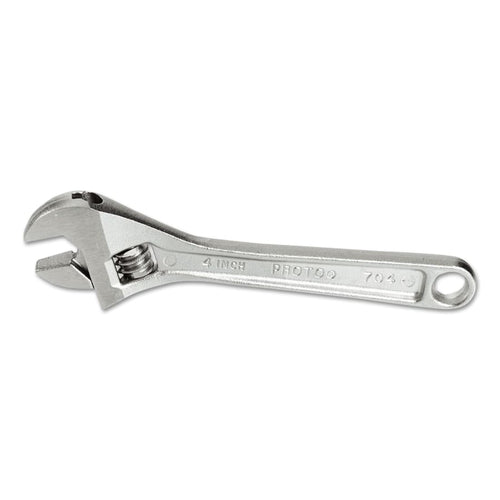Adjustable Wrenches, 4 in Long, 1/2 in Opening, Satin