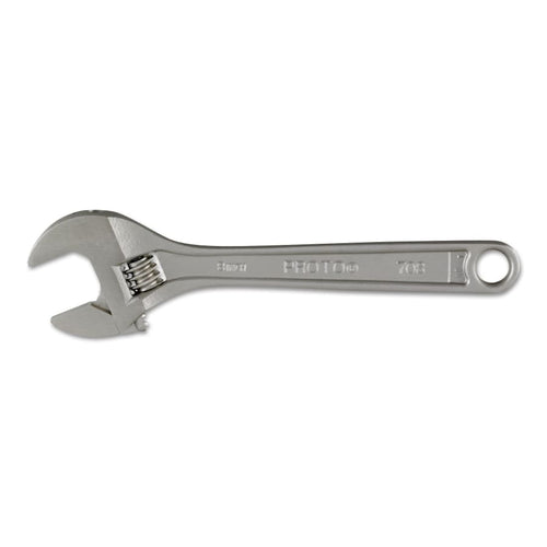 Adjustable Wrenches, 8 in Long, 1-1/8 in Opening, Satin