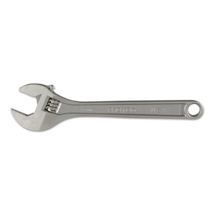 Adjustable Wrench, 12 in L, 1-1/2 in Opening, Satin