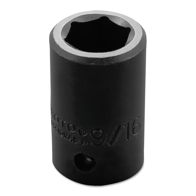 Torqueplus Impact Sockets, 1/2 in Drive, 9/16 in Opening, 6 Points