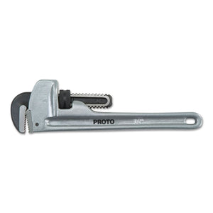 Aluminum Pipe Wrenches, 90 Deg Head Angle, Forged Steel Jaw, 12 in