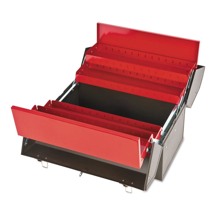 Cantilever Tool Boxes, 10 in D, Steel, Red/Brown