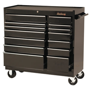 14 Drawer Roller Cabinets, 41 in x 18 in x 41 1/2 in, 14 Drawers, Black