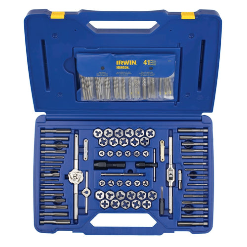 117-pc Machine Screw/Fractional/Metric Tap & Hex Die and Drill Bit Deluxe Set
